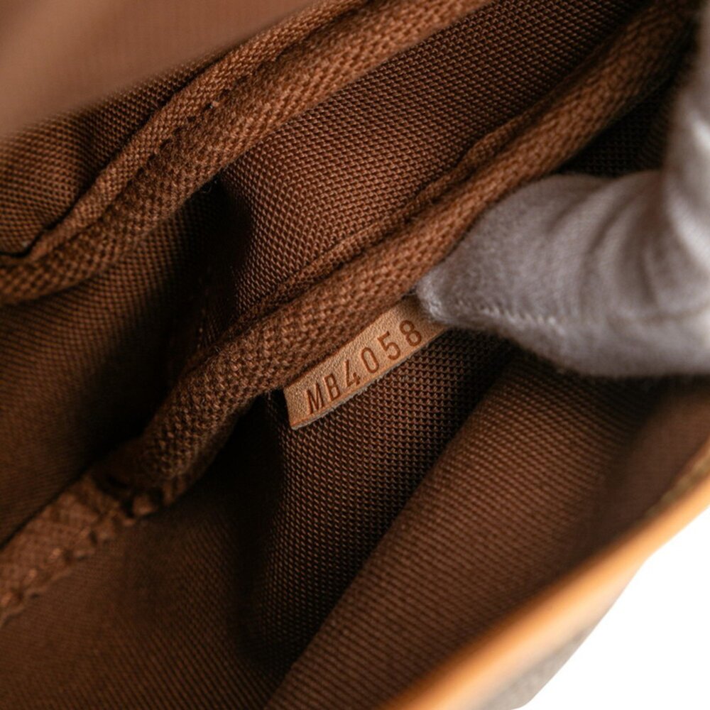 LOUIS VUITTON Authentic Brown Monogram Leather Shoulder Bag - Picture 9 of 10
